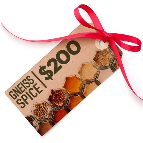 $200 Gift Card | Digital Delivery | Gneiss Spice Bucks - Gneiss Spice