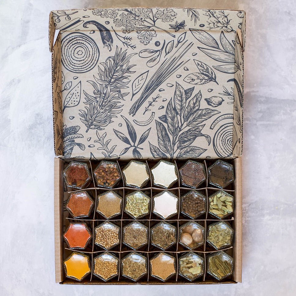 PNS 9-Piece Authentic Indian Spice Box Tin – Masala Dabba With Free Spoon