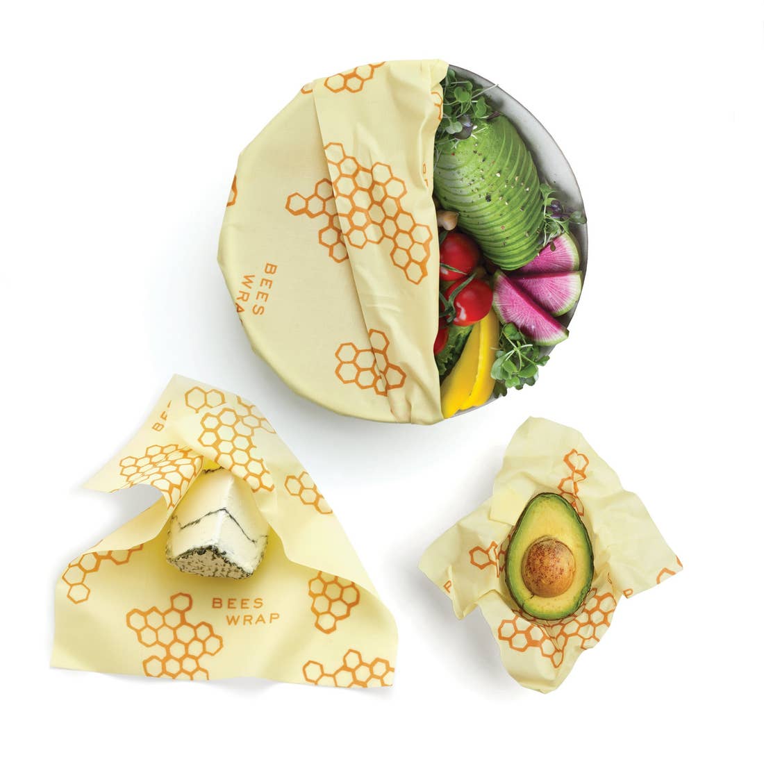 thumbnail image 2 of 9 Pack Beeswax Food Wraps - Organic Biodegradable Zero Waste Sustainable Plastic Free Food Storage - Eco Friendly Reusable Wraps Cheese Sandwich Paper Wraps 2 of 14
