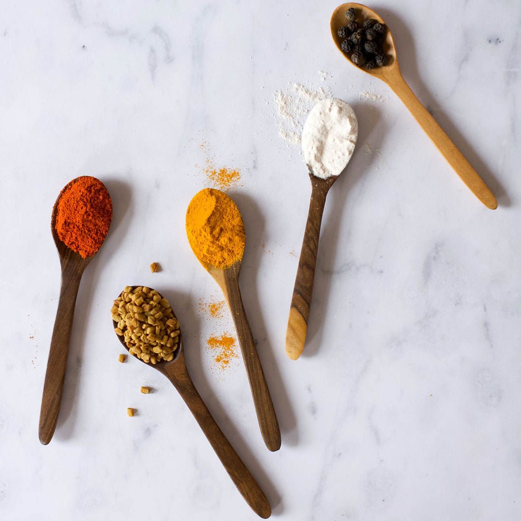 Hand-Carved Mini Spice Spoons | Gneiss Spice Accessories