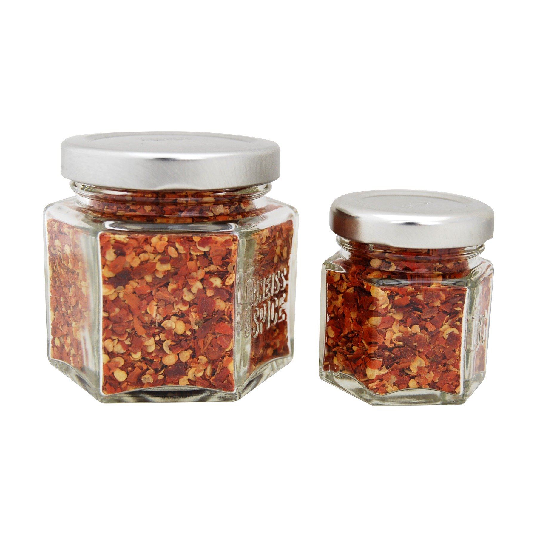 [15 Pack] Large 4Oz Magnetic Spice Jars - Glass - Fridge Mounted Spice Jars  - Sp