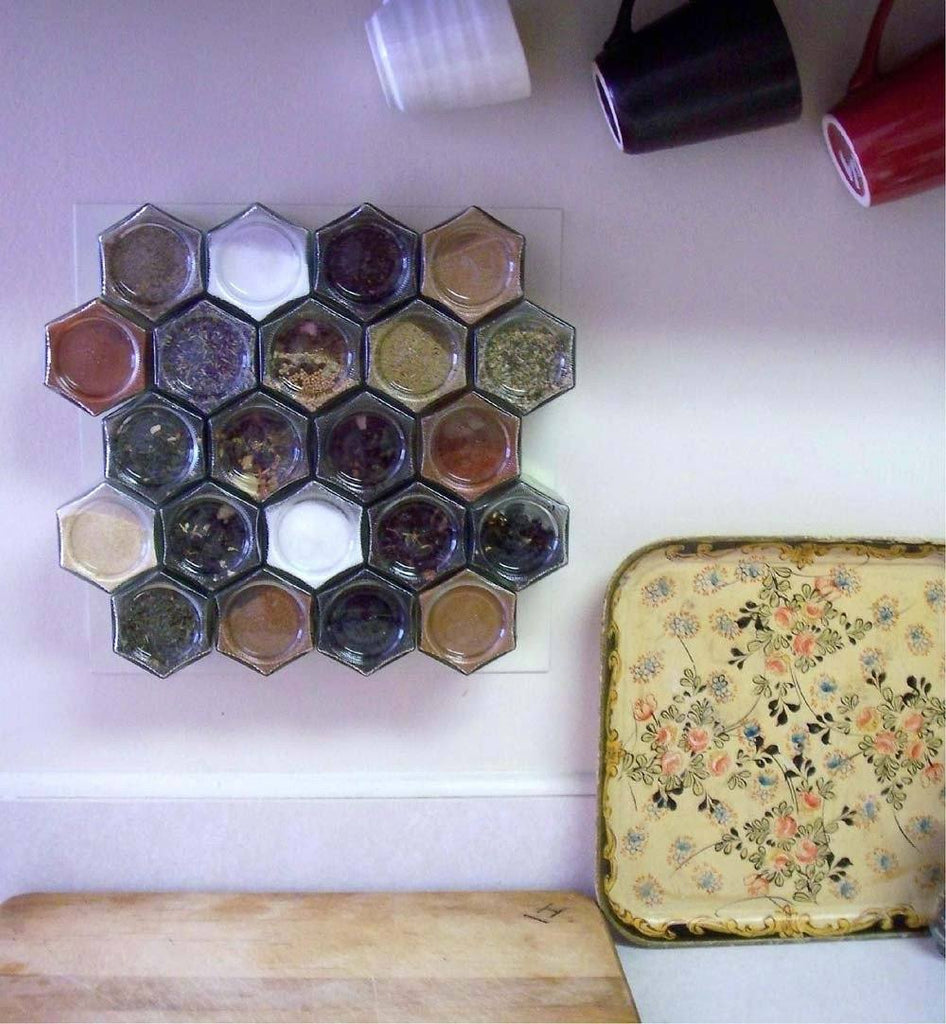 DIY Magnetic Spice Rack for Wall – 24 Large Empty Jars - Gneiss Spice