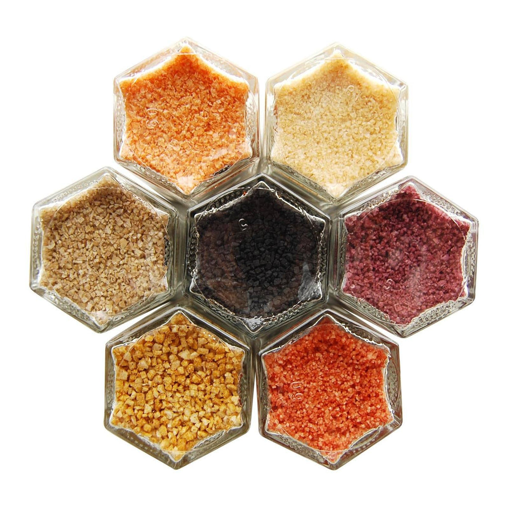 FUSION SALTS | 7 Gourmet Infused Salts in Magnetic Jars - Gneiss Spice
