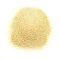 Small mound of light tan garlic granules