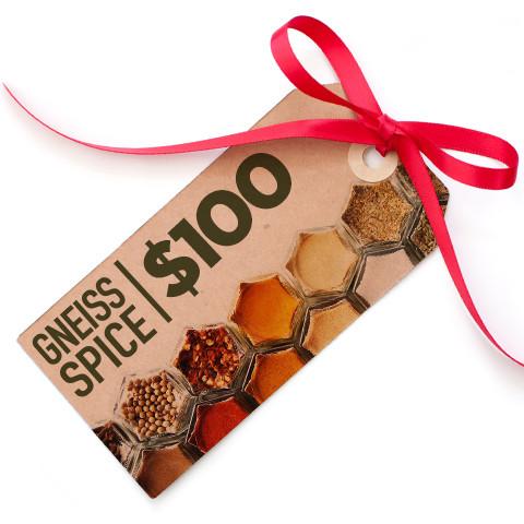 $100 Gift Card | Digital Delivery | Gneiss Spice Bucks - Gneiss Spice